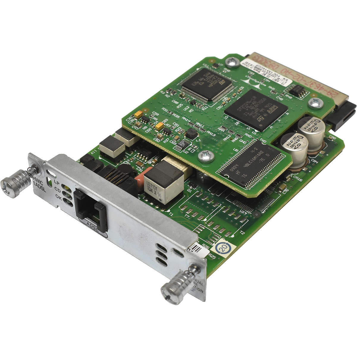 Cisco-HWIC-1ADSL-1-Port-High-Speed-WAN-ADSL-ADSL2-001.jpg Cisco HWIC-1ADSL 1-Port High-Speed WAN ADSL ADSL2+ Card 73-9932-06 800-26247-01
