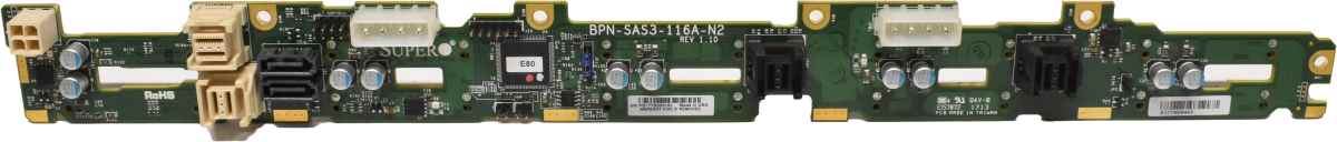 Supermicro Backplane BPN-SAS3-116A-N2 12G für CSE-119U 10x 2.5“ +2 Power Kabel