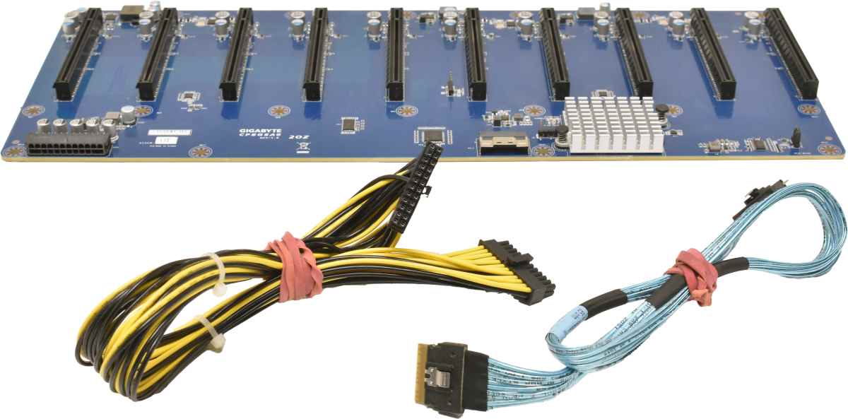 GIGABYTE Backplane CPBG8A0 2OZ REV 1.0 10x PCIe x16 Riser Board GIGABYTE Backplane CPBG8A0 2OZ REV 1.0 10x PCIe x16 Riser Board