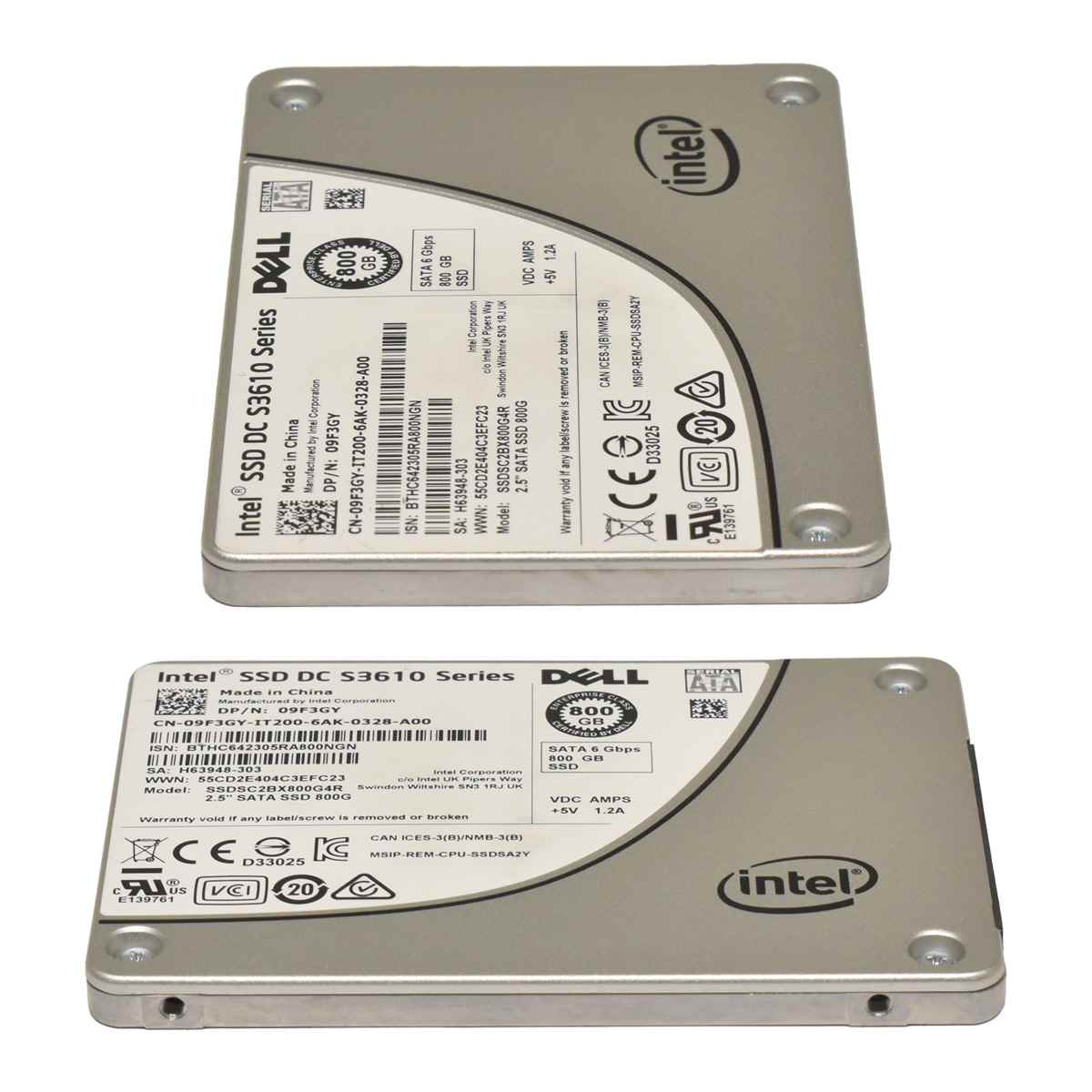 Dell Intel SSD DC S3610 Series 800GB 2.5 Zoll 6Gb SATA SSDSC2BX800G4R 09F3GY Dell Intel SSD DC S3610 Series 800GB 2.5 Zoll 6Gb SATA SSDSC2BX800G4R 09F3GY