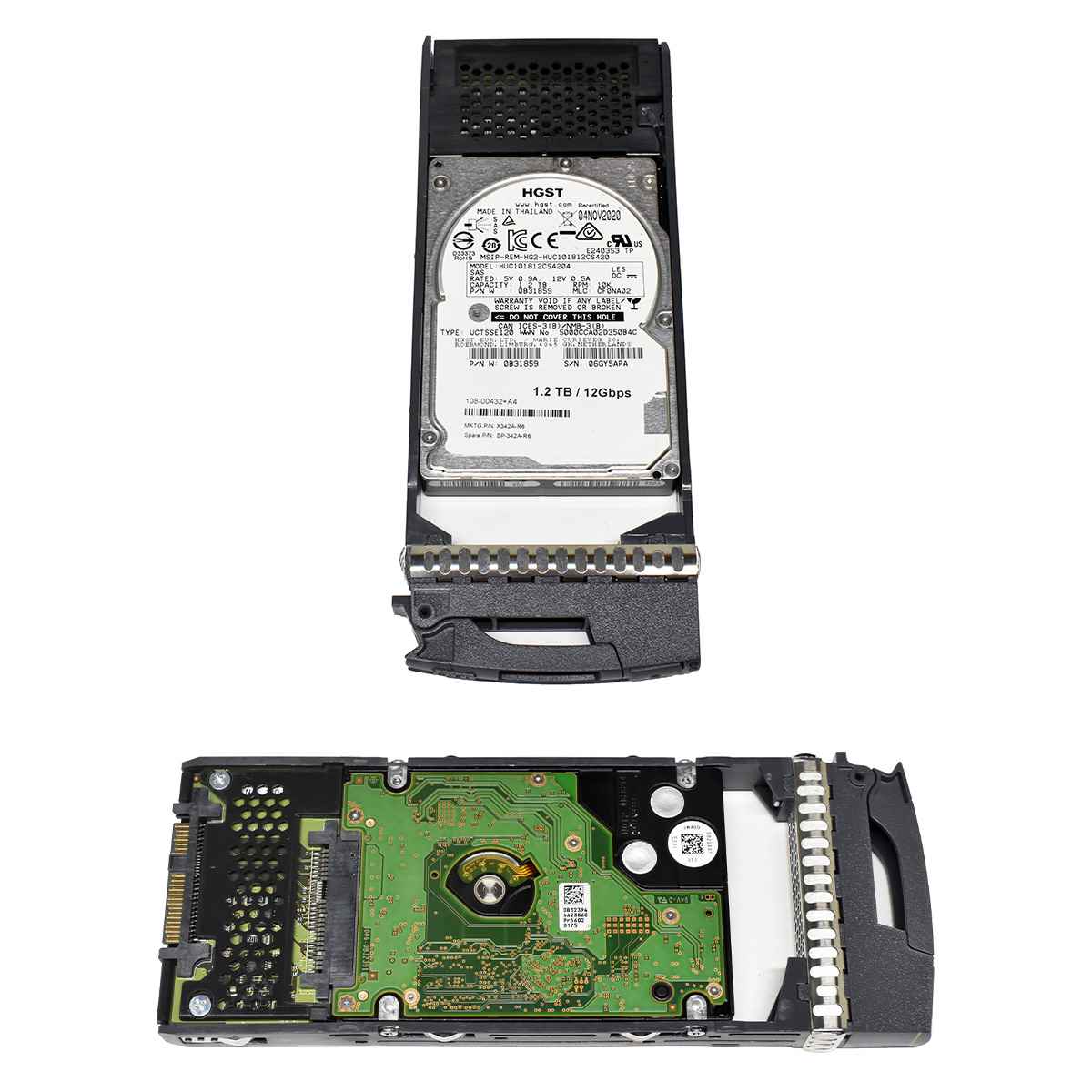 NetApp HGST X342A-R6 HUC101812CS4204 1,2 TB 2.5“ 10K 12G SAS HDD +Caddy