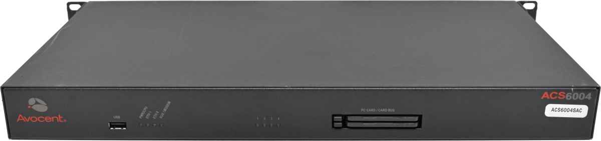 Avocent ACS6004SAC 4-Port Advanced Console Server 520-760-505 +PC Card Slot +Rack Ears Avocent ACS6004SAC 4-Port Advanced Console Server 520-760-505 +PC Card Slot +Rack Ears