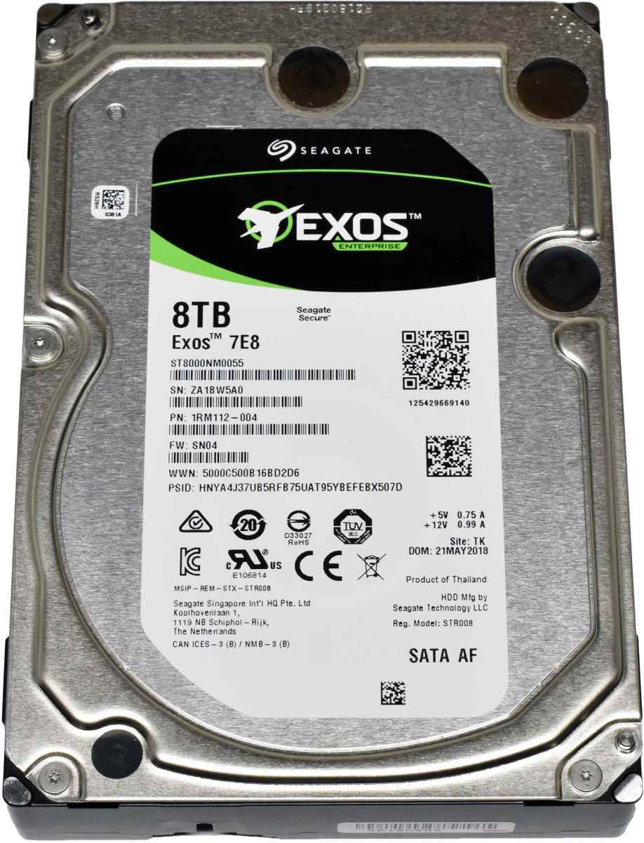 Seagate Exos 7E8 8TB 1RM112-004 ST8000NM0055 3.5" 7.2K 6G SATA HDD Seagate Exos 7E8 8TB 1RM112-004 ST8000NM0055 3.5" 7.2K 6G SATA HDD