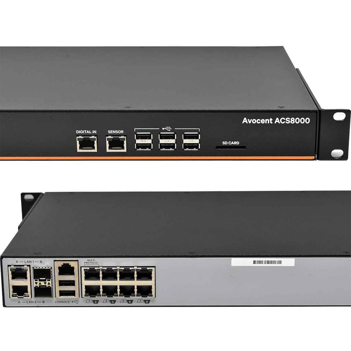 Vertiv Avocent ACS8008DAC 8-Port Advanced Console Server 500-316-502 +Rack Ears Vertiv Avocent ACS8008DAC 8-Port Advanced Console Server 500-316-502 +Rack Ears