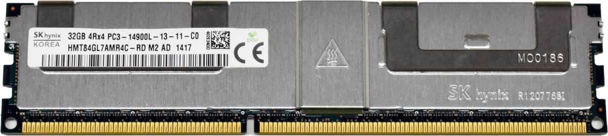 SkHynix 32GB PC3-14900L 4Rx4 ECC HMT84GL7AMR4C-RD RAM REG ECC DDR3 SkHynix 32GB PC3-14900L 4Rx4 ECC HMT84GL7AMR4C-RD RAM REG ECC DDR3