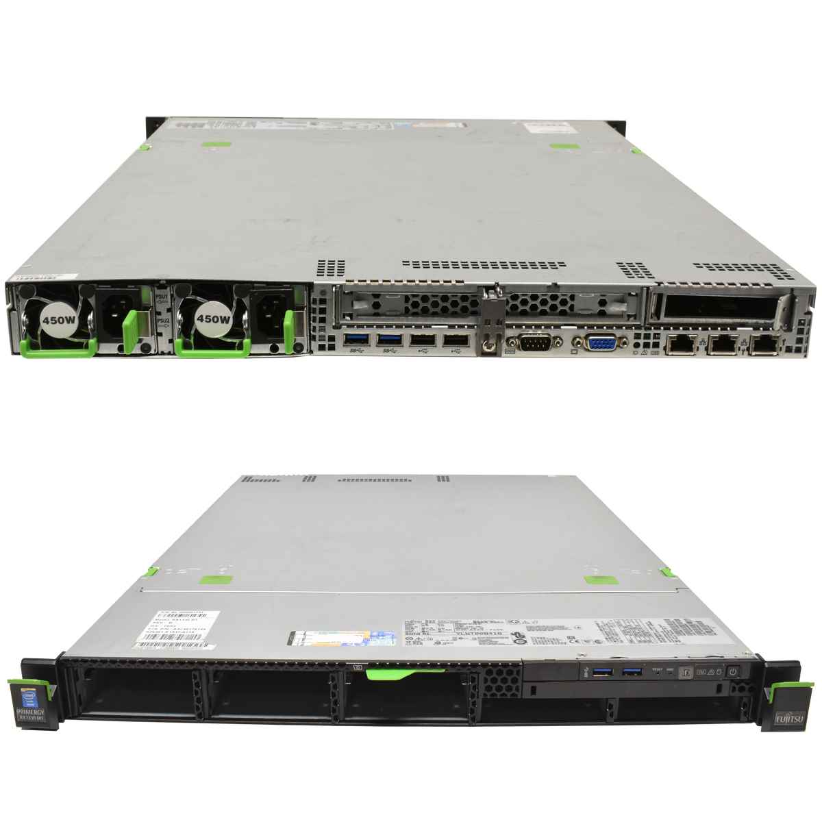 Fujitsu RX1330 M1 Server E3-1271 V3 4-Core 3.6 GHz 8 GB PC3 RAM 4x SFF 6G SAS RAID Controller Fujitsu RX1330 M2 Server 1x E3-1270 v5 QC 3,60GHz 32 GB PC4 RAM 8x SFF 2,5"
