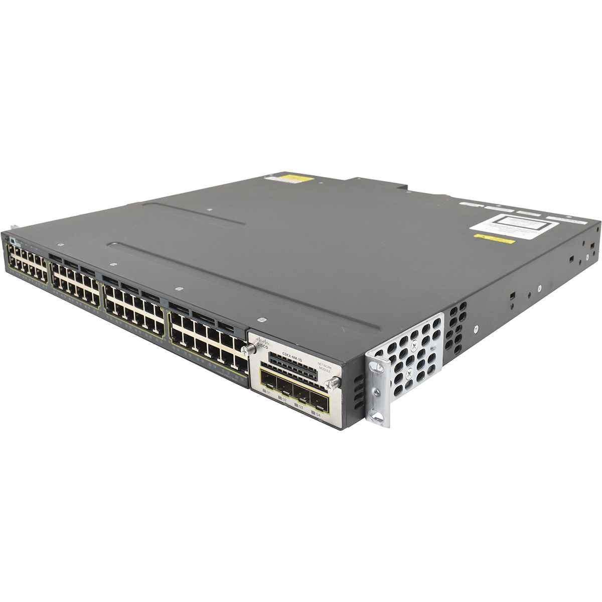 Cisco WS-C3560X-48T-S 48-Port RJ-45 GE Switch 1x PSU + C3KX-NM-1G Rack Ears Cisco WS-C3560X-48T-S 48-Port RJ-45 GE Switch 1x PSU + C3KX-NM-1G Rack Ears