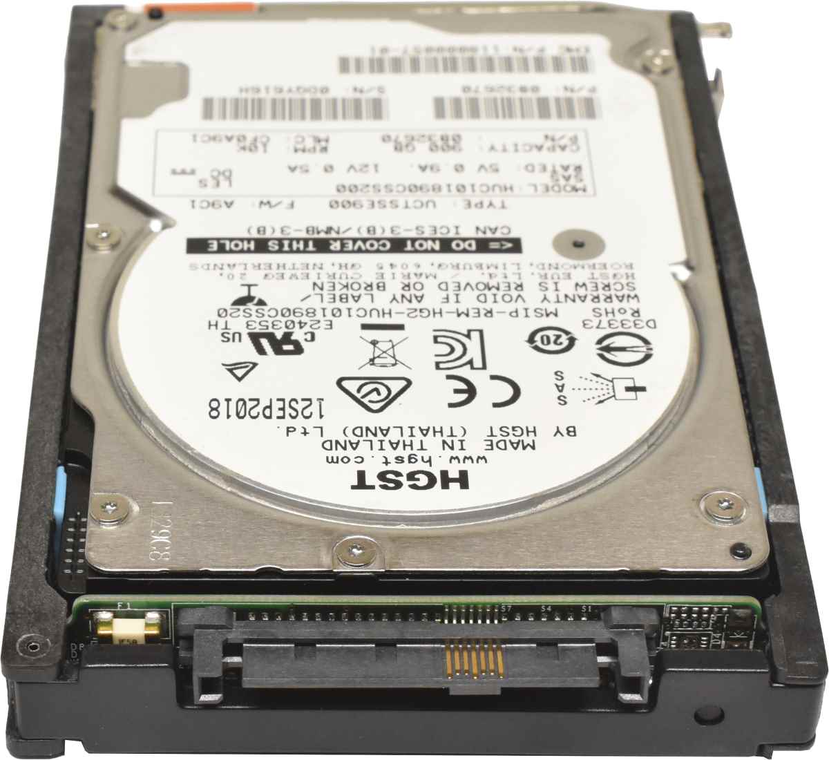 EMC HGST 900GB 2.5" 10K 6G SAS HDD Festplatte HUC101890CSS200 0B32670 118000057-01 mit EMC Rahmen