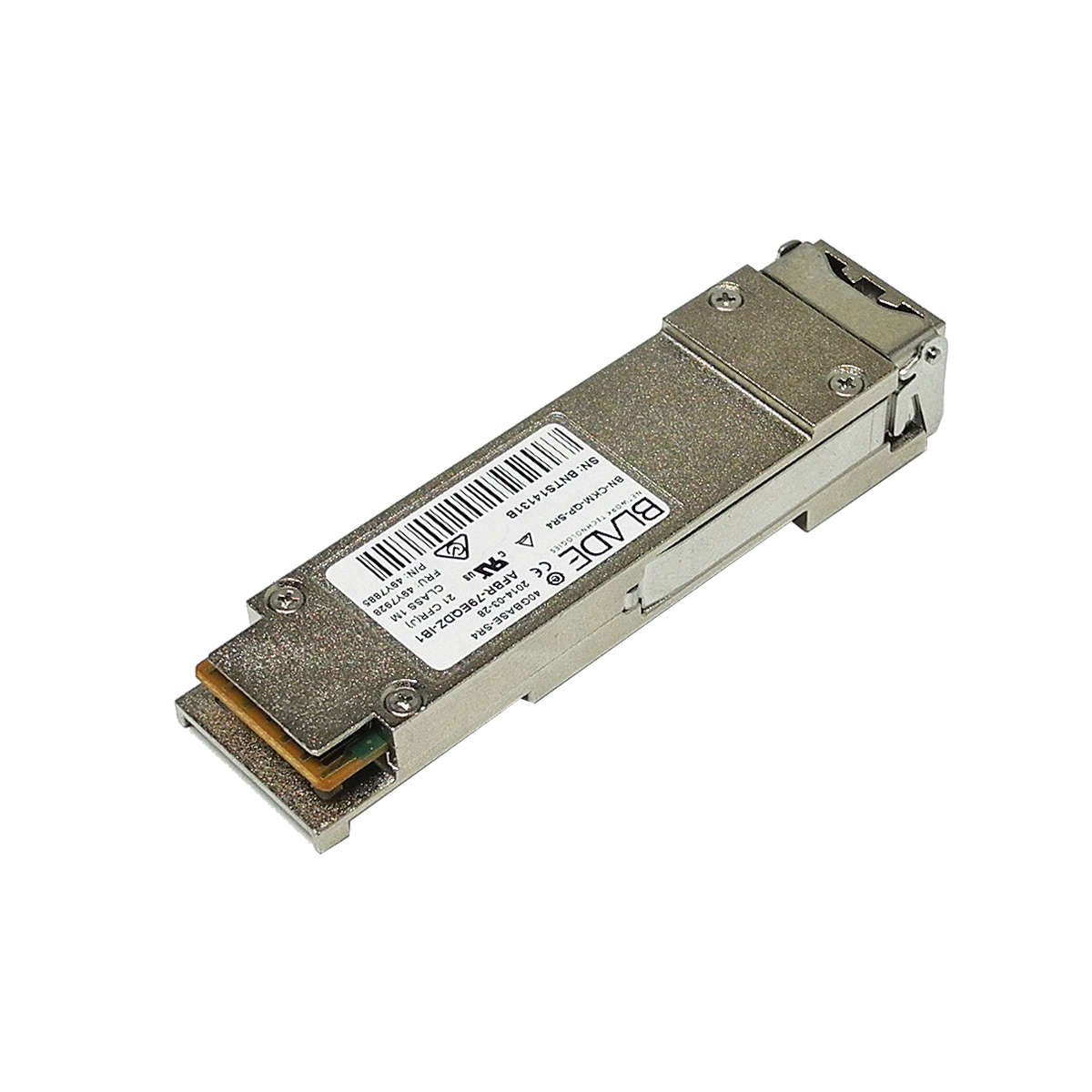 Blade BN-CKM-QP-SR4 MMF 850nm 150m 40GBase-SR4 Transceiver Module 49Y7928 Blade BN-CKM-QP-SR4 MMF 850nm 150m 40GBase-SR4 Transceiver Module 49Y7928