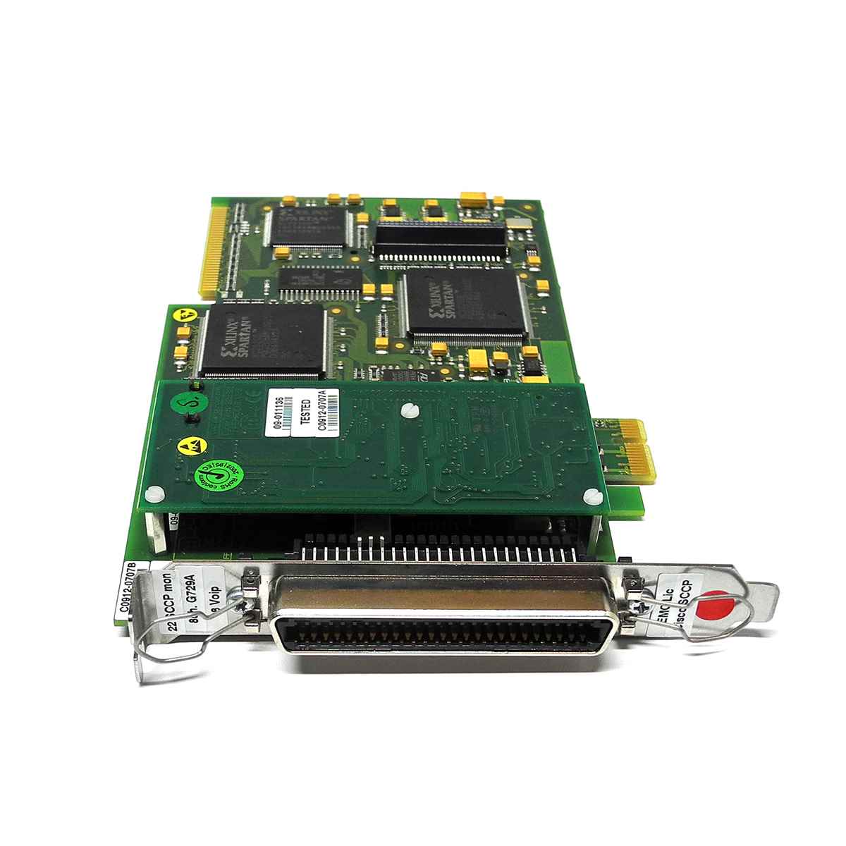 CyberTech Parrot-DSC 20H402 MSPEB10 V 1.0 PCIe x1 Telefony Interface Card CyberTech Parrot-DSC 20H402 MSPEB10 V 1.0 PCIe x1 Telefony Interface Card
