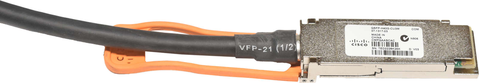 Cisco-QSFP-H40G-CU3M-37-1317-03-3m-40G-Passive-Cop-004.jpg Cisco QSFP-H40G-CU3M 37-1317-03 3m 40G Passive Copper DAC Data Cable QSFP+ - QSFP+