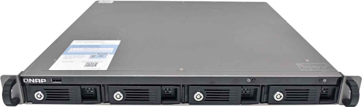 QNAP TS-451U 4-Bay NAS Server Celeron 2.41GHz 1GB DDR3 RAM no HDDs Rack Ears