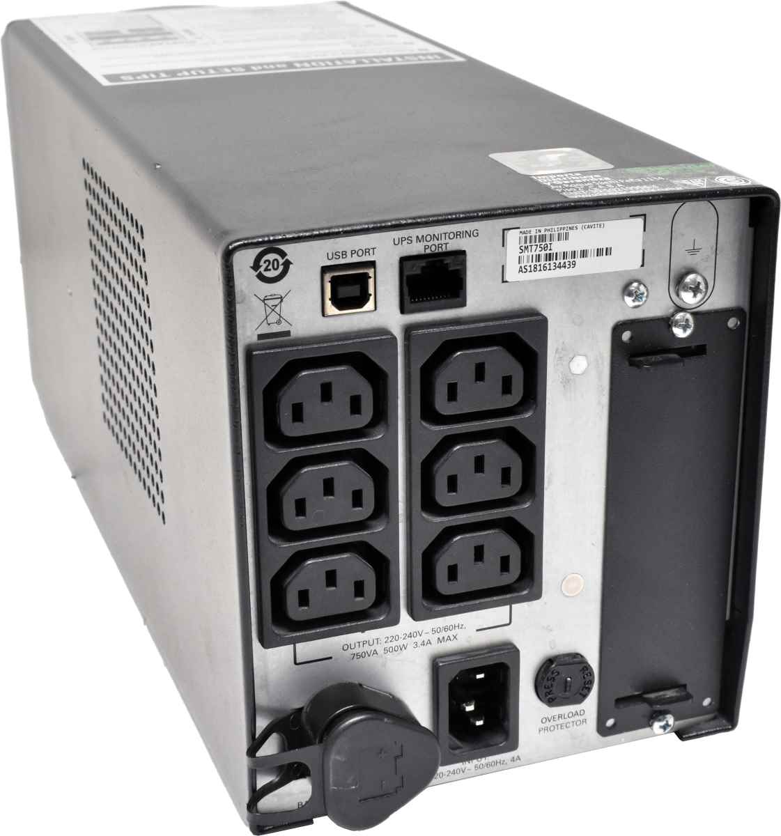 APC Smart-UPS 750 SMT750I 750VA 500W 6x IEC 320 C13 no Batteries APC Smart-UPS 750 SMT750I 750VA 500W 6x IEC 320 C13 no Batteries