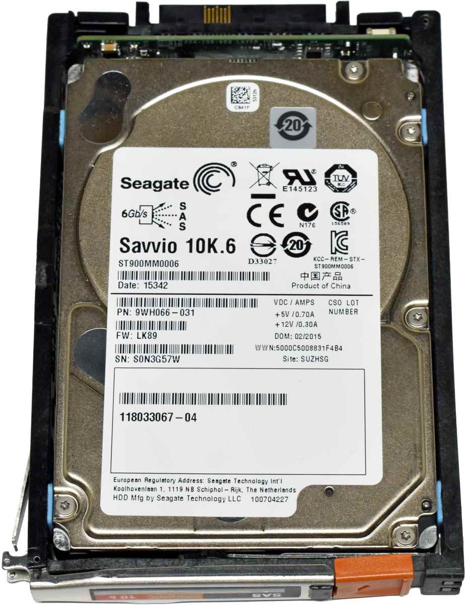 EMC Seagate 118033067-04 ST900MM0006 9WH066-031 900GB 6G 2.5" 10K SAS HDD