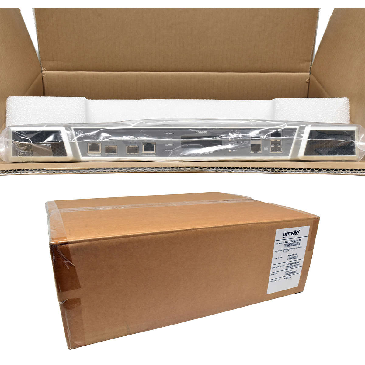 Gemalto-SafeNet-Senetas-CN6010-A6010B-943-000226-0-005.jpg Gemalto SafeNet Senetas CN6010 A6010B 943-000226-001 943-000228-001 1G Network Encryptor NEW