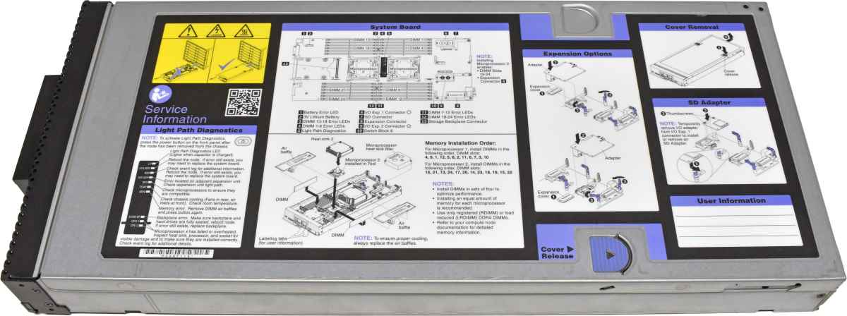 Lenovo ThinkSystem SN550 Blade 7X16 01KP356 +Heatsink +Caddys