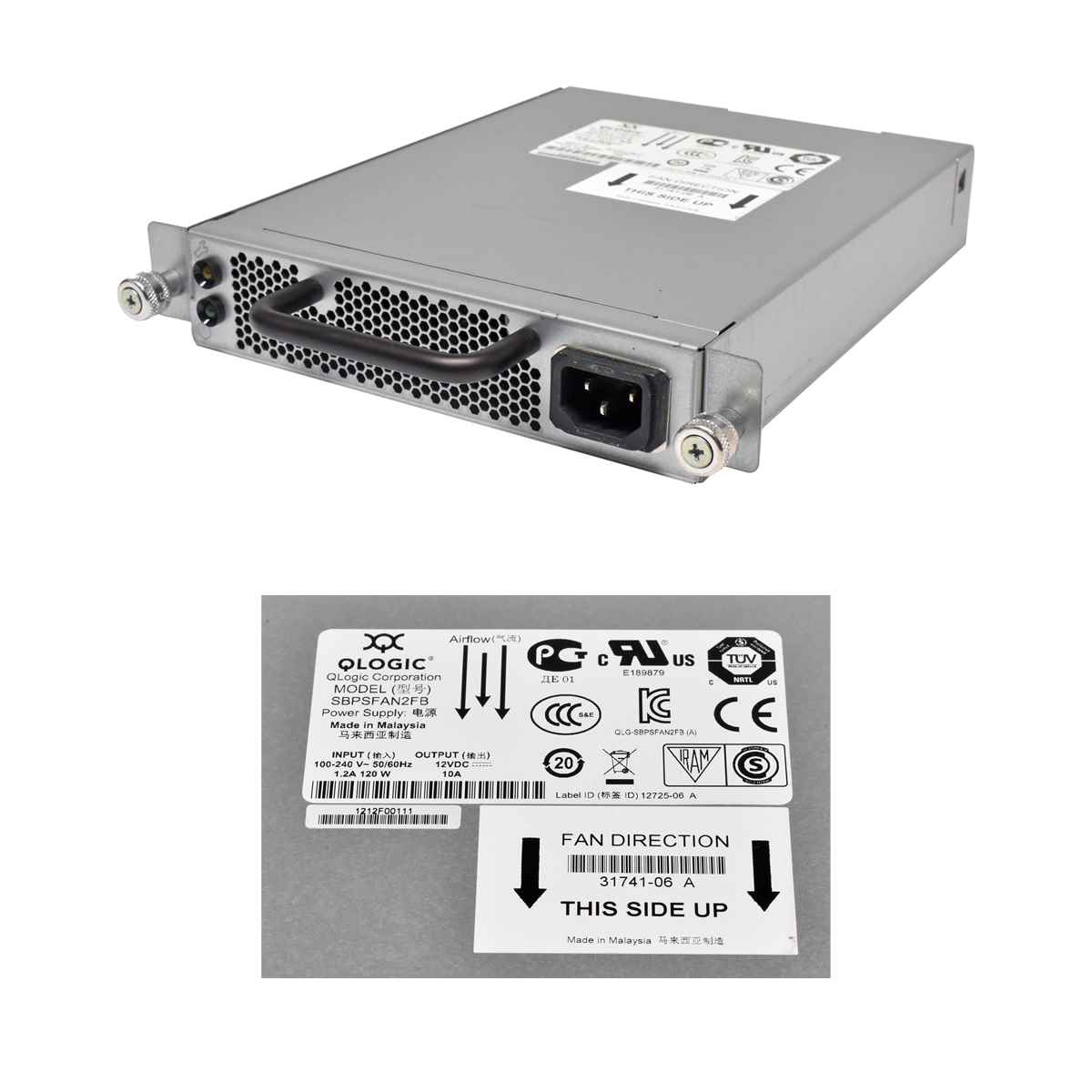 QLogic PSU Netzteil Power Supply SBPSFAN2FB 12725-06 12V 10A für SANbox 5800 FC Switch QLogic PSU Netzteil Power Supply SBPSFAN2FB 12725-06 12V 10A für SANbox 5800 FC Switch