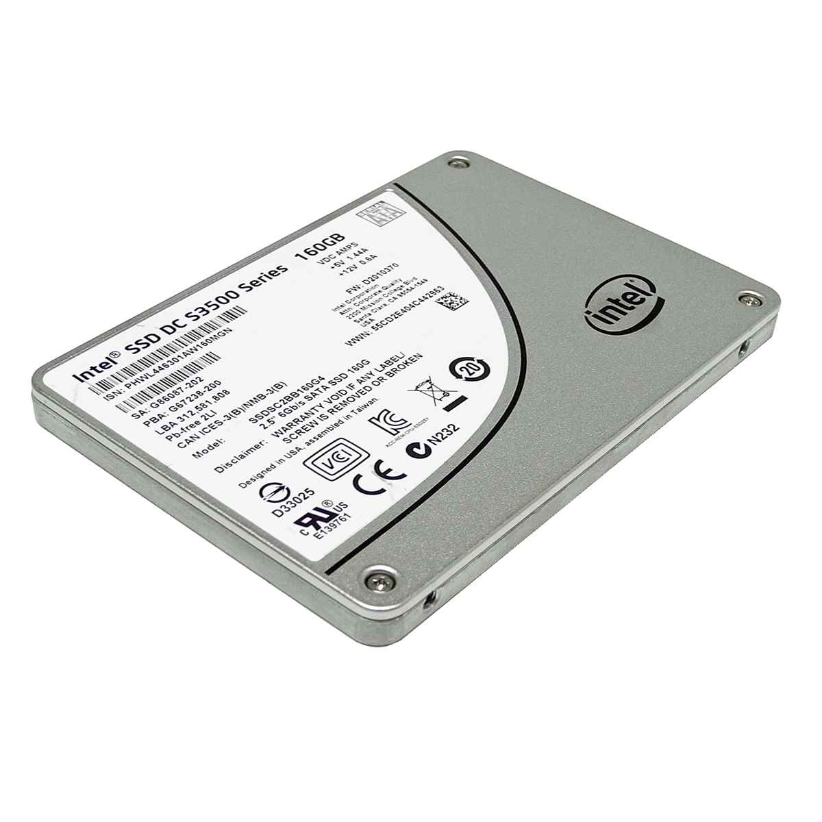 Intel SSD DC S3500 Series 160GB 2.5 Zoll 6Gb SATA SSDSC2BB160G4 Intel SSD DC S3710 Series 400GB 2.5 Zoll 6Gb SATA SSDSC2BA400G4