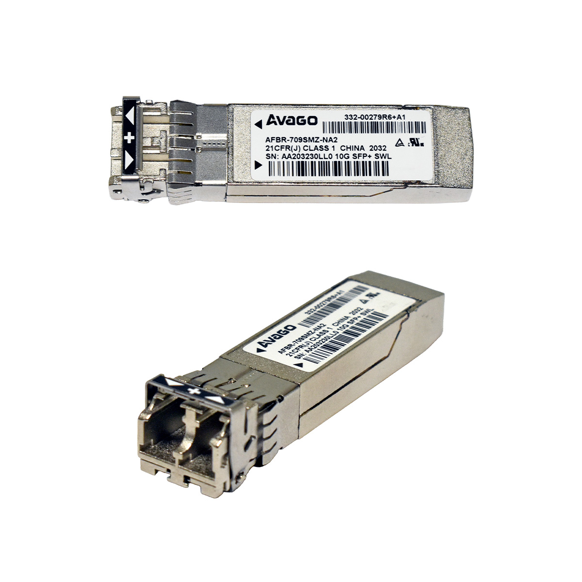 Avago AFBR-709SMZ-NA2 332-00279R6+A1 10G SFP+ 850nm 300m MMF LC Duplex Transceiver Module Avago AFBR-709SMZ-NA2 332-00279R6+A1 10G SFP+ 850nm 300m MMF LC Duplex Transceiver Module