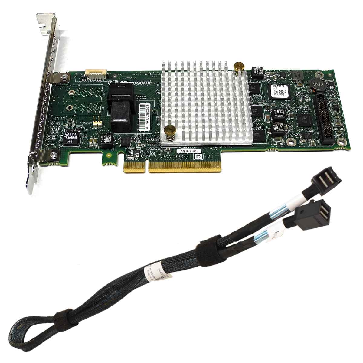 Microsemi ASR-8405 12Gb 1GB Cache PCIe x8 3.0 SAS/SATA RAID Controller FP +Kabel Microsemi ASR-8405 12Gb 1GB Cache PCIe x8 3.0 SAS/SATA RAID Controller FP +Kabel
