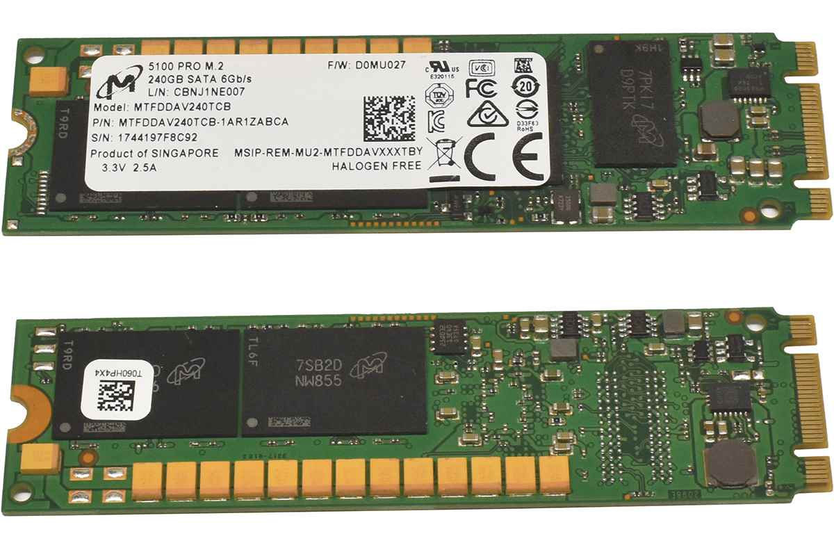 Micron 5100 PRO 240GB 6G SATA SSD M.2 2280 MTFDDAV240TCB Micron 5100 PRO 240GB 6G SATA SSD M.2 2280 MTFDDAV240TCB