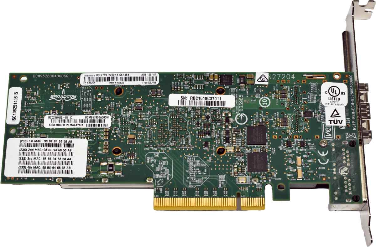 IBM Netzwerk Karte 10Gb SFP 1Gb Ethernet Adapter PCIe 4-Port 00E2719 FP