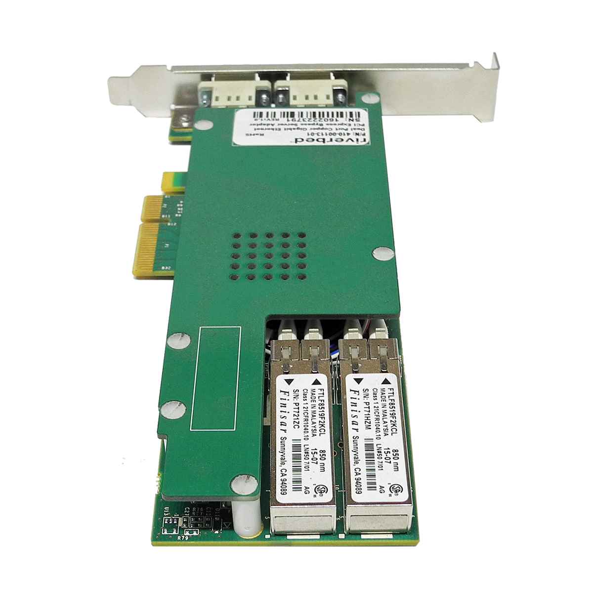 Riverbed Dual-Port Fibre Channel 1GbE PCIe x4 MMF Network Card 410-00113-01