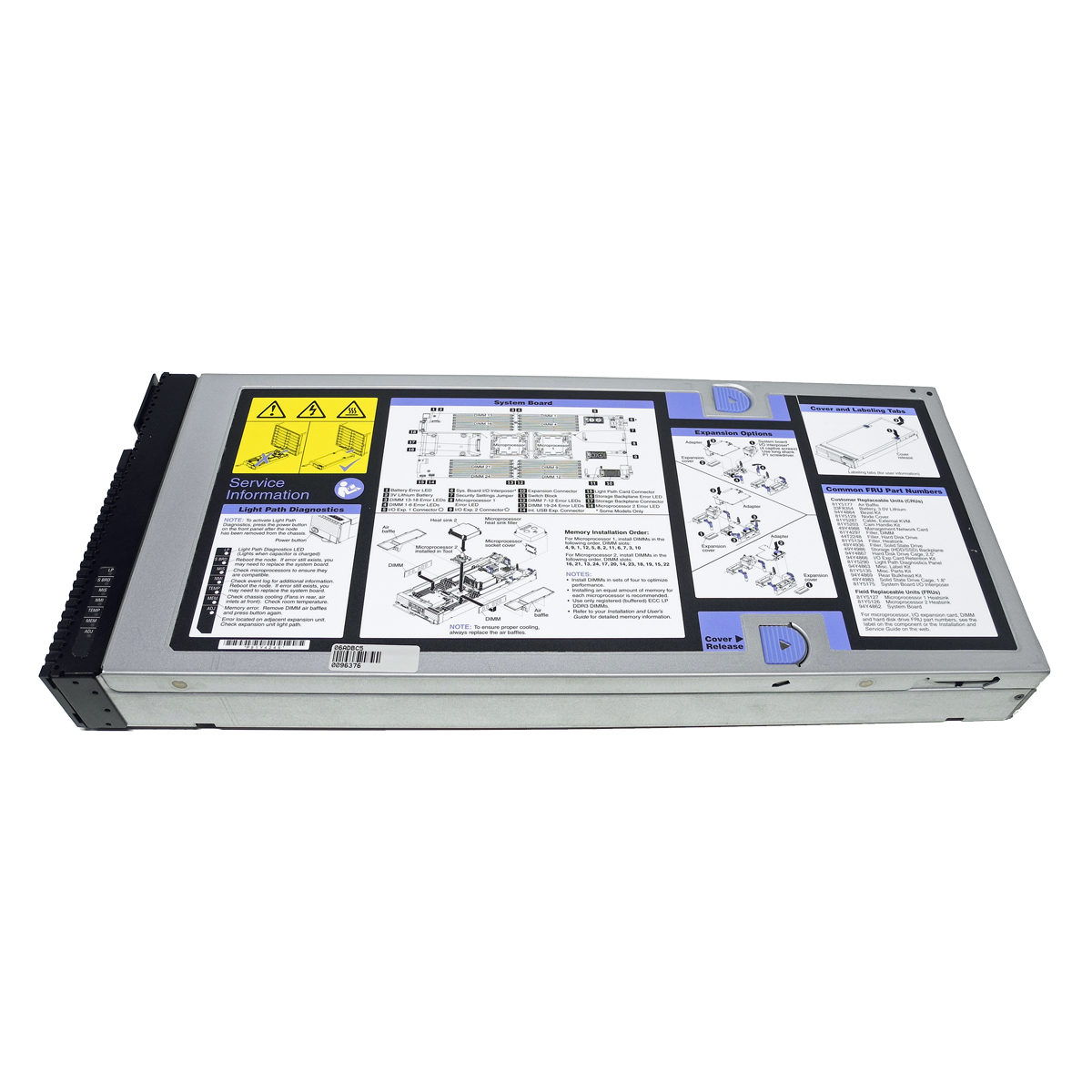 IBM Flex System Manager 8731-A1G 1x Intel E-2650 CPU 2x 200GB SSD 32GB RAM IBM Blade Server / Lenovo Flex System Manager 8731 1x 2,5" HDD 2x 1,8" SSD