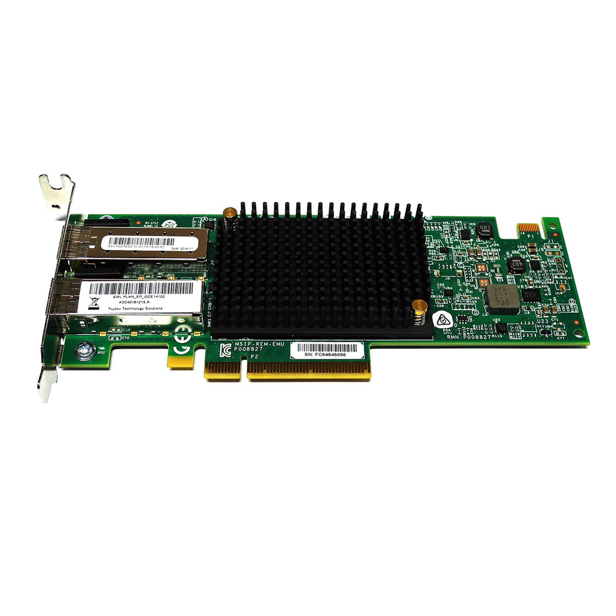 Fujitsu-Emulex-LPE16002-Dual-Port-10Gb-s-PCIe-x8-F-002.jpg Fujitsu Emulex LPE16002 Dual-Port 10Gb/s PCIe x8 FC Host Bus Adapter LP