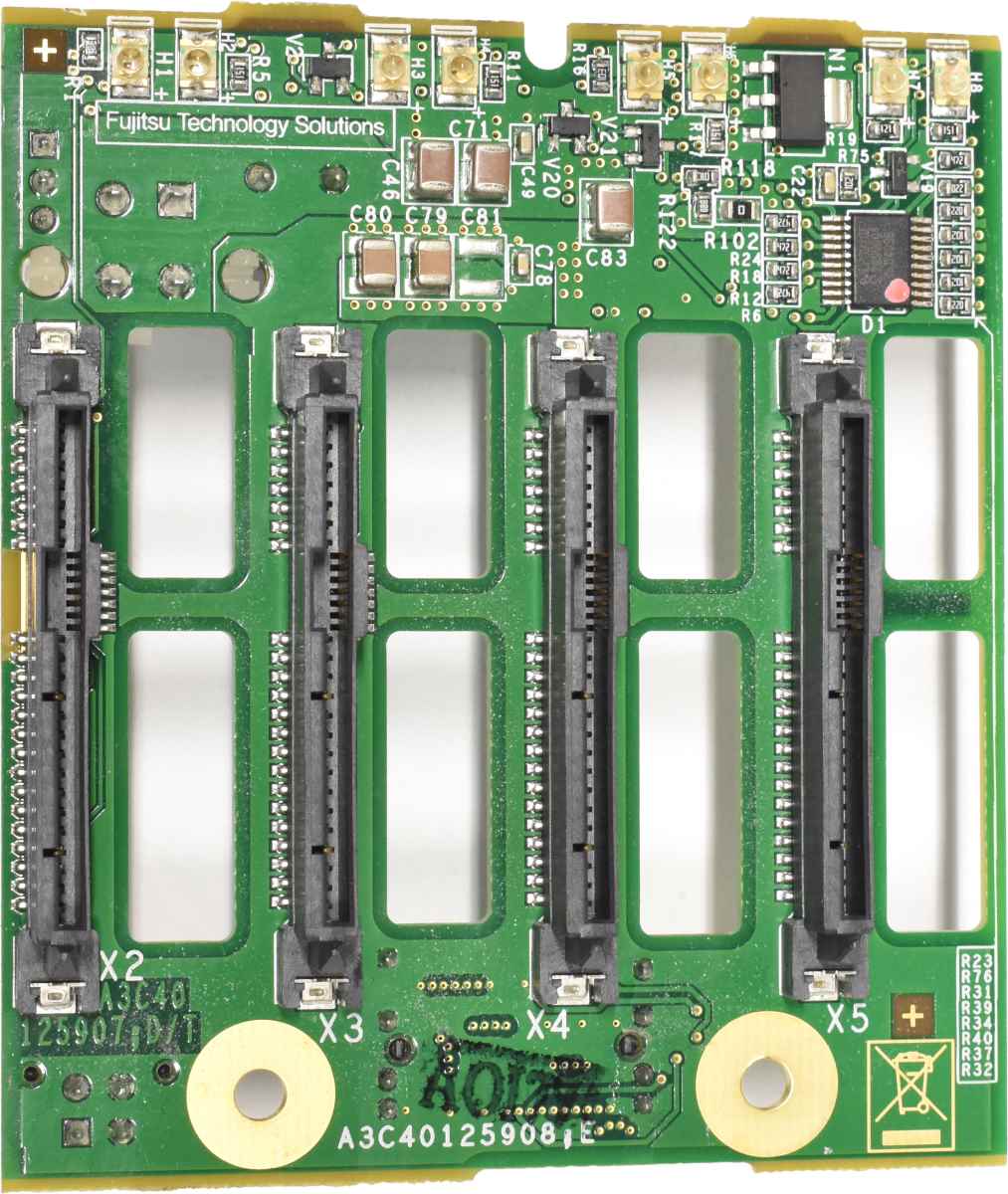 Fujitsu A3C40125908 4 x2.5" SAS Backplane Primergy RX 3000 S7 S8