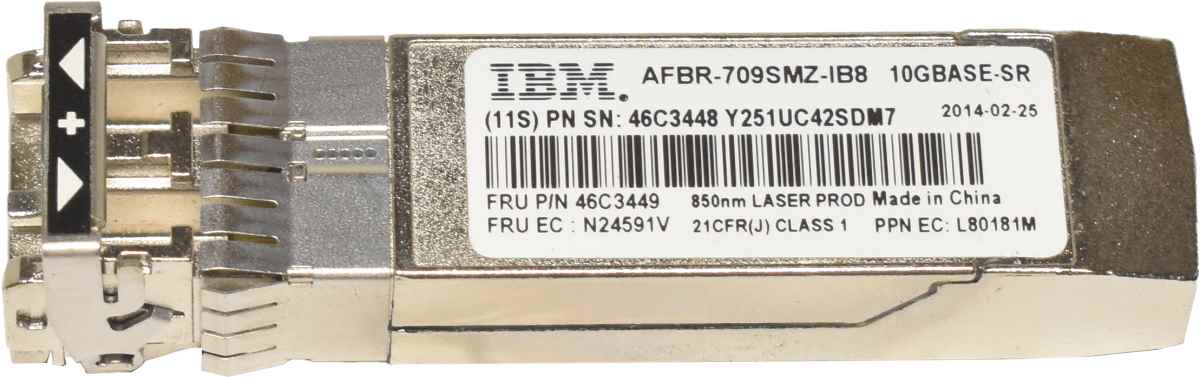 IBM AFBR-709SMZ-IB8 10GB FC SFP+ SR 850nm Transceiver 46C3448 46C3449 IBM AFBR-709SMZ-IB8 10GB FC SFP+ SR 850nm Transceiver 46C3448 46C3449