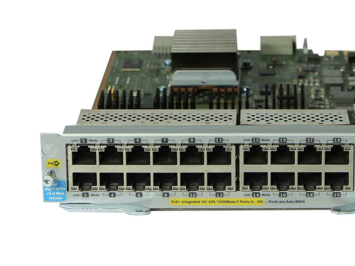 HP J9536A Gig-T/SFP+ PoE+ v2 zl Module for E5400/8200 zl Series PN 5065-5404 HP J9536A Gig-T/SFP+ PoE+ v2 zl Module for E5400/8200 zl Series PN 5065-5404