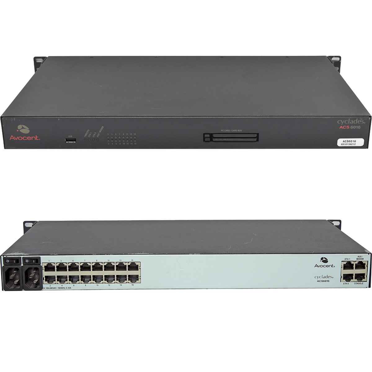 Avocent Cyclades ACS6016 16-Port Advanced Console Server 520-570-513 +PC Card Slot Avocent Cyclades ACS6016 16-Port Advanced Console Server 520-570-513 +PC Card Slot
