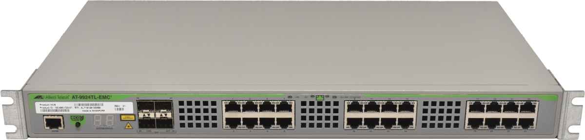 Allied Telesis AT-9924TL-EMC2 24-Port GE Switch 4x SFP Rack Ears Allied Telesis AT-9924TL-EMC2 24-Port GE Switch 4x SFP Rack Ears