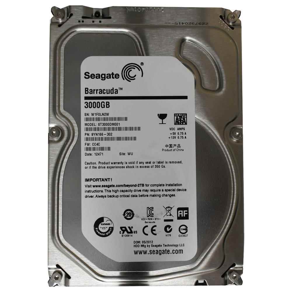 Dell Seagate 3TB 3.5Zoll 7.2k 6Gb/s 64MB Cache SATA HDD ST3000DM001 HHD4K