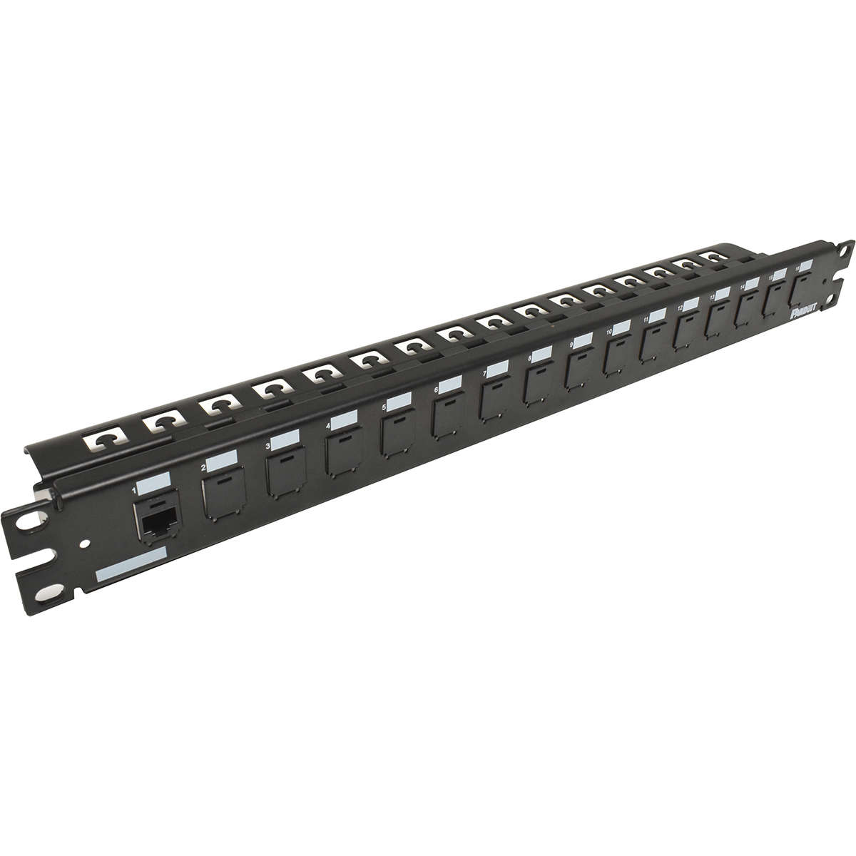 Panduit-CP16WSBLY-Shielded-Modular-Patchpanel-16-P-001.jpg Panduit CP16WSBLY Shielded Modular Patchpanel 16-Port RJ45 LAN ProfiPatch 19"