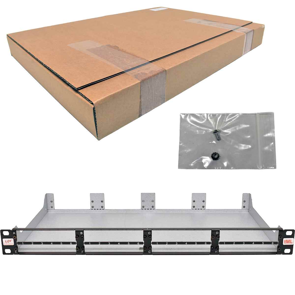 tde tML Modulträger 19"/1HE TML-19-1HE-8-M-SW NEW NEU tde tML Modulträger 19"/1HE TML-19-1HE-8-M-SW NEW NEU