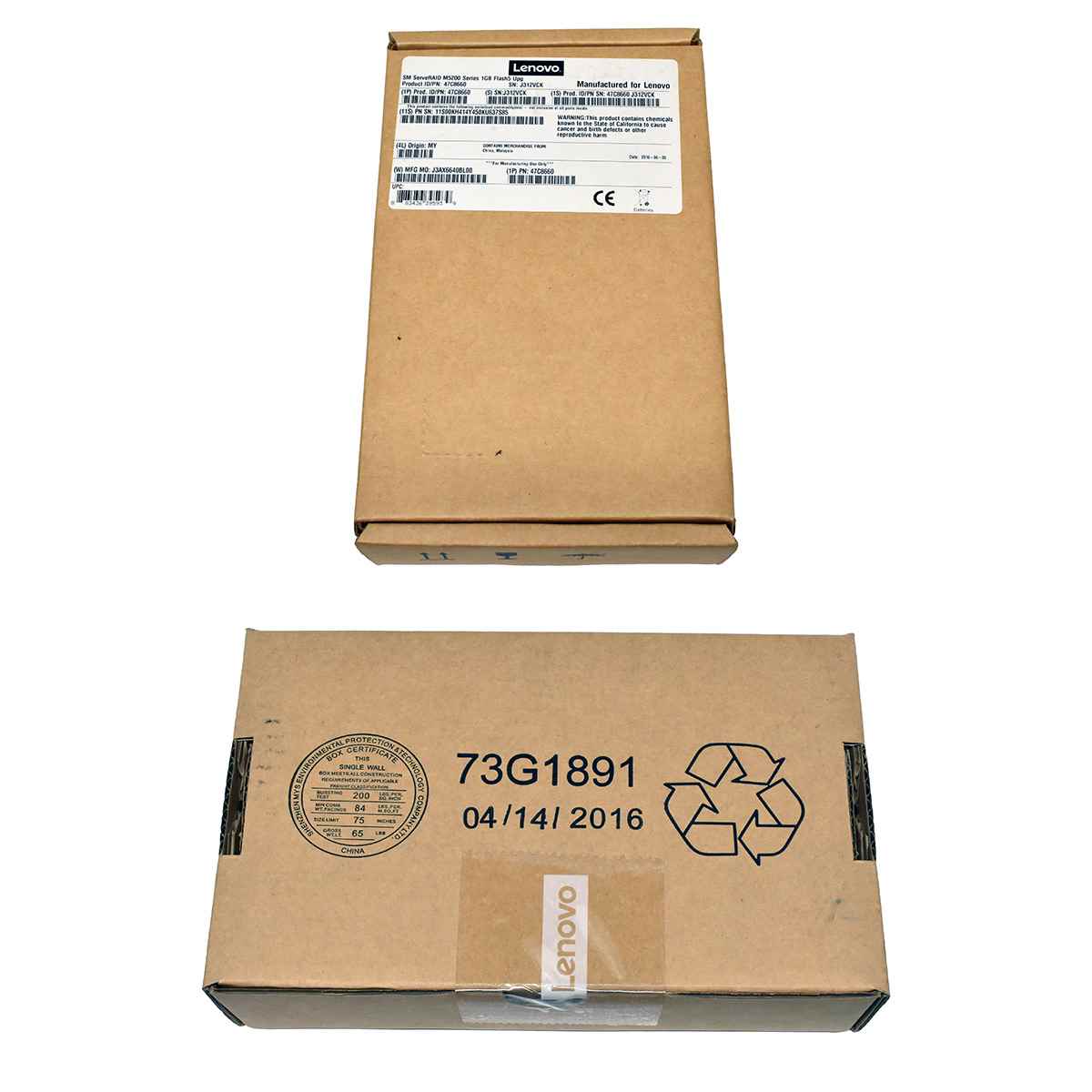 ServeRAID M5200 Series 1GB Flash/RAID 5 Upgrade 47C8660 New Neu