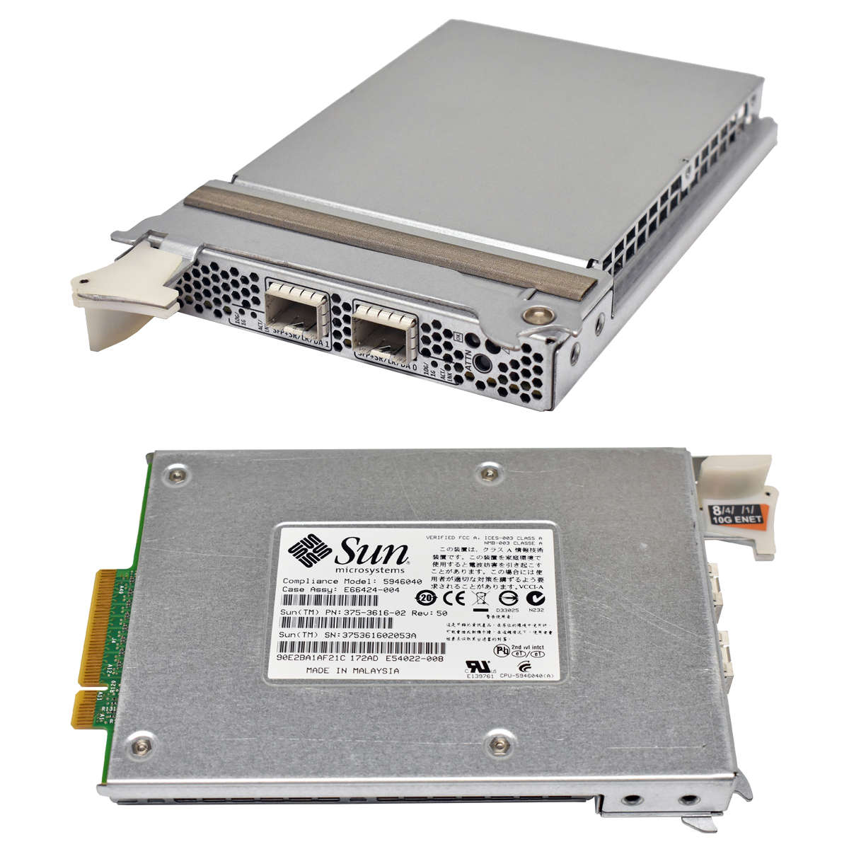 Sun-Oracle-5946040-375-3616-02-2-Port-SFP-Modul-Or-001.jpg Sun Oracle 5946040 375-3616-02 2-Port SFP+ Modul + Oracle mini GBIC