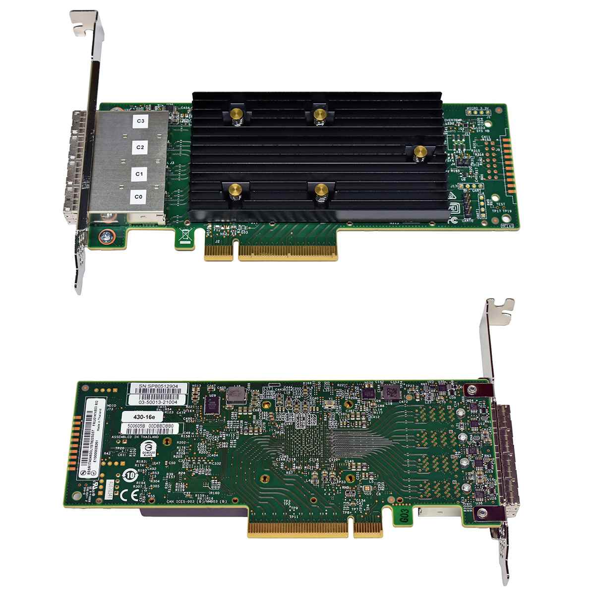 Lenovo ThinkSystem 430-16e Quad-Port 12Gb/s SFP SAS/SATA PCIe HBA 01KN503