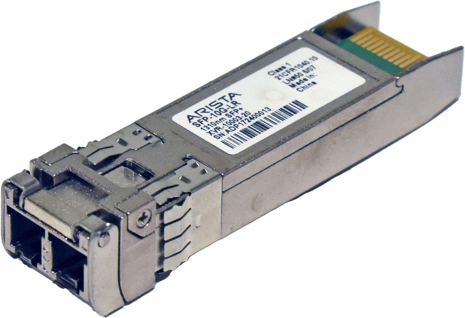 Arista SFP-10G-LR XVR-10003-20 1310nm SMF 10km LC Duplex 10G SFP+ Transceiver Module
