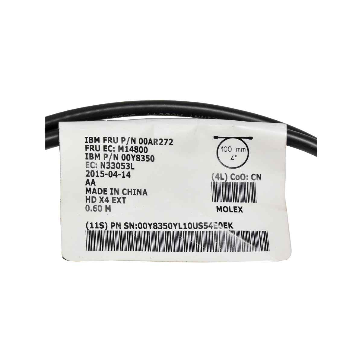 Datenkabel 0,6m IBM 12G Mini SAS HD Kabel 00AR272 00Y8350 SFF-8644 - SFF-8644 Datenkabel 0,6m IBM 12G Mini SAS HD Kabel 00AR272 00Y8350 SFF-8644 - SFF-8644