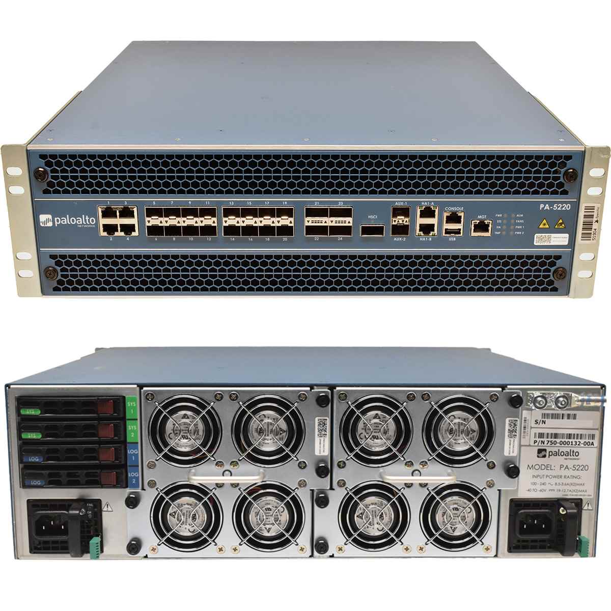 Paloalto PA-5220 750-000132-00A 40G Networks Firewall-Appliance no HDD no OS Paloalto PA-5220 750-000132-00A 40G 2xSSD 2xHDD Networks Firewall-Appliance +OS