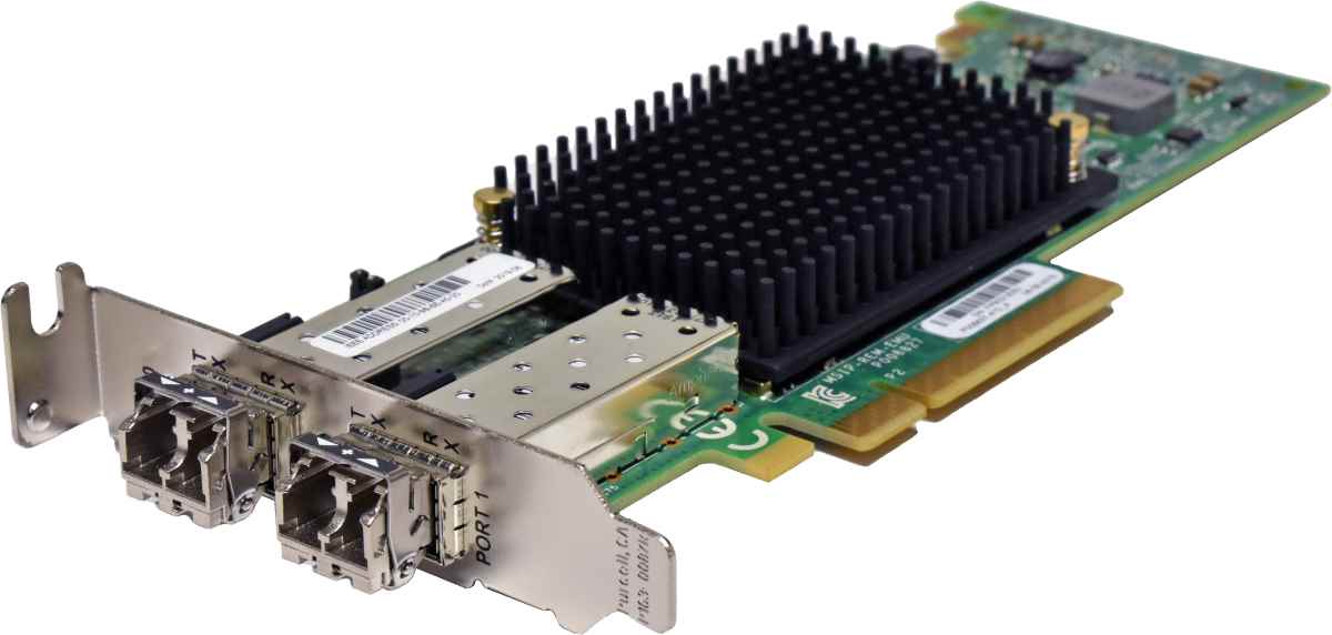 Emulex P008827 Dual-Port 10Gb/s PCIe x8 FC Host Bus Adapter P008827-41D LP