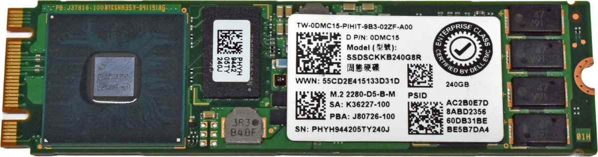Dell Intel SSDSCKKB240G8R 0DMC15 240GB M.2 SSD SATA 6 Gbit/s Dell Intel SSDSCKKB240G8R 0DMC15 240GB M.2 SSD SATA 6 Gbit/s