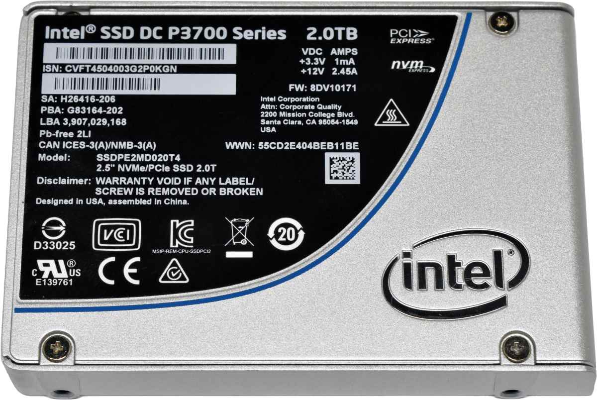 Intel SSD DC P3700 Series 2.0TB SSDPE2MD020T4 2.5" NVME/PCIE 3.0 x4