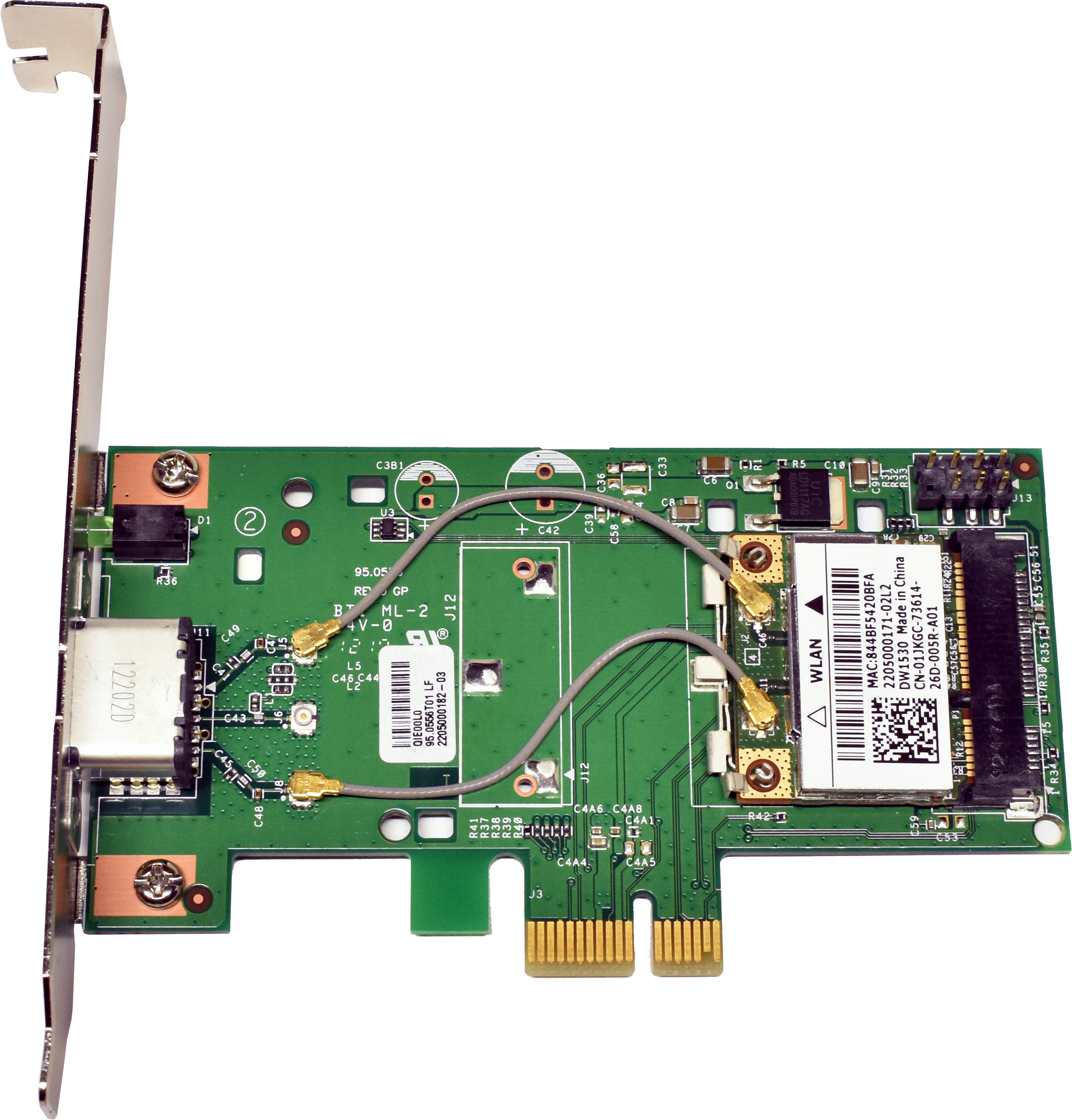 Dell Broadcom 08R83P BCM943228HM4L PCIe x1 Wireless Adapter Card FP