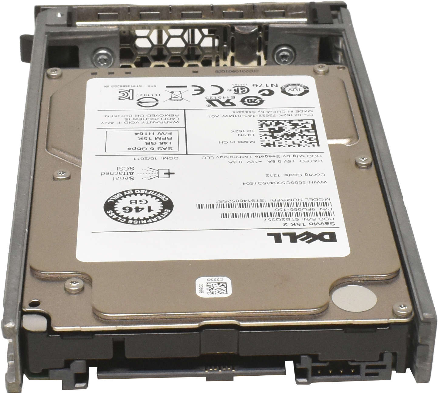 Dell-146GB-2-5-15K-6G-SAS-HDD-Festplatte-ST9146852-004.jpg Dell 146GB 2.5" 15K 6G SAS HDD Festplatte ST9146852SS 0X162K + Rahmen