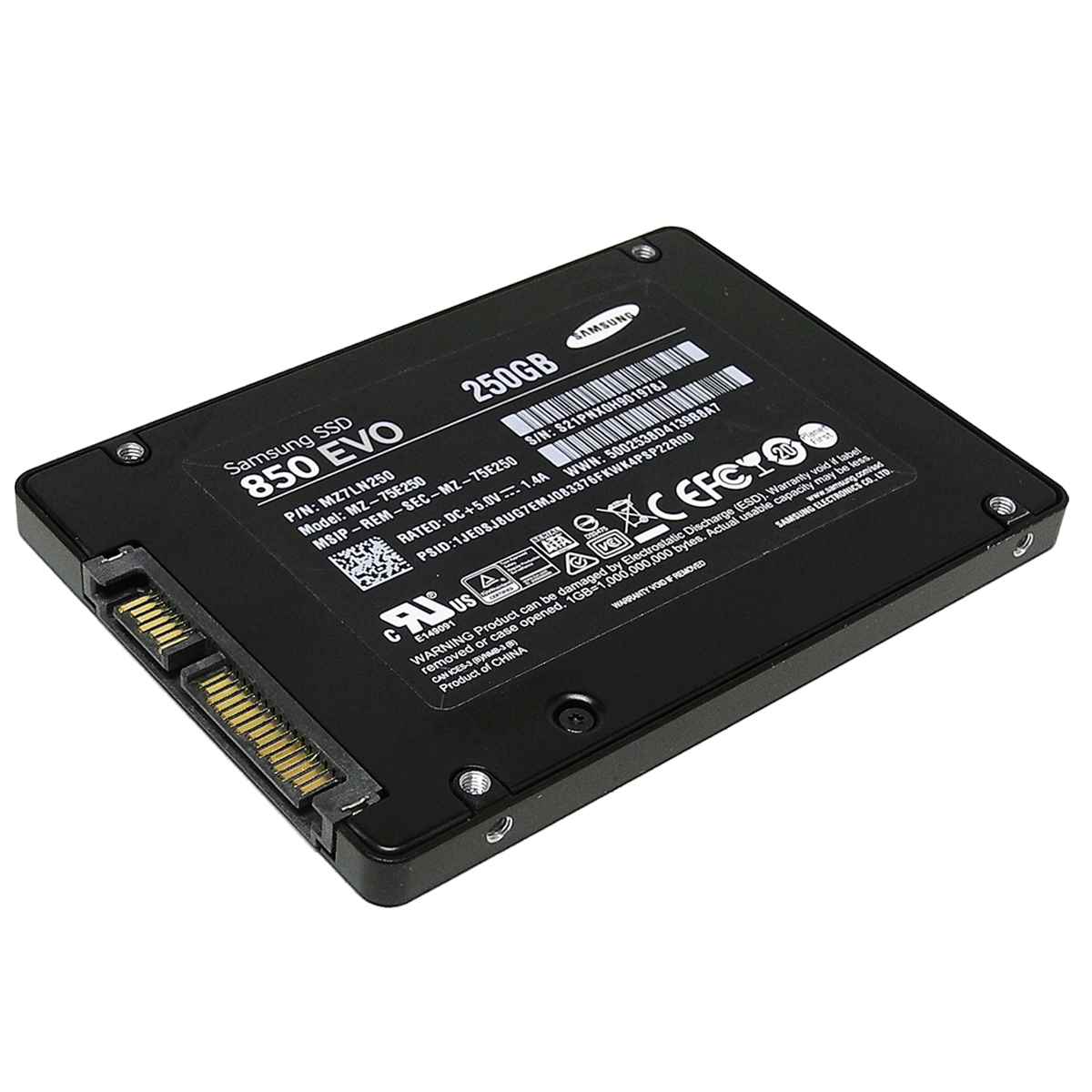 Samsung 850 EVO MZ-75E250 250GB 2.5 Zoll SATA III 6 GB/s SSD MZ7LN250/HMJP Samsung 850 EVO MZ-75E250 250GB 2.5 Zoll SATA III 6 GB/s SSD MZ7LN250/HMJP