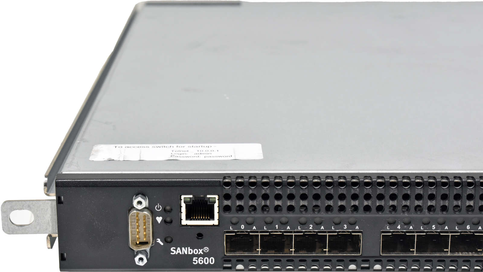 QLogic-SANbox-5602-SB5602Q-08A-B-31422-07-C-16-Por-003.jpg QLogic SANbox 5602 SB5602Q-08A B 31422-07 C 16-Port SFP Stackable FC Switch +5 Mini GBICs